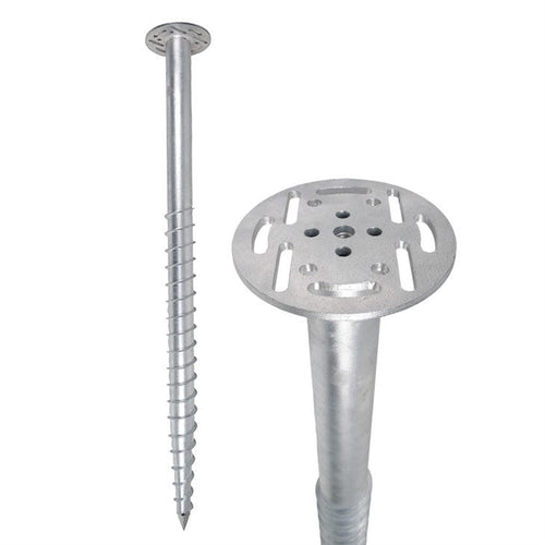 F76X1000 1,000mm 76mm fixed-flange ground screw - representative F-series product photo