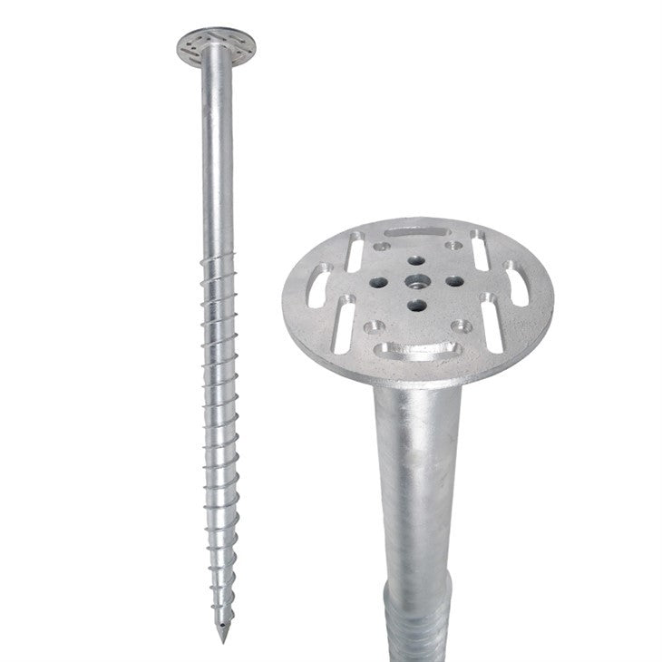 F76X2000 2,000mm 76mm fixed-flange ground screw - representative F-series product photo