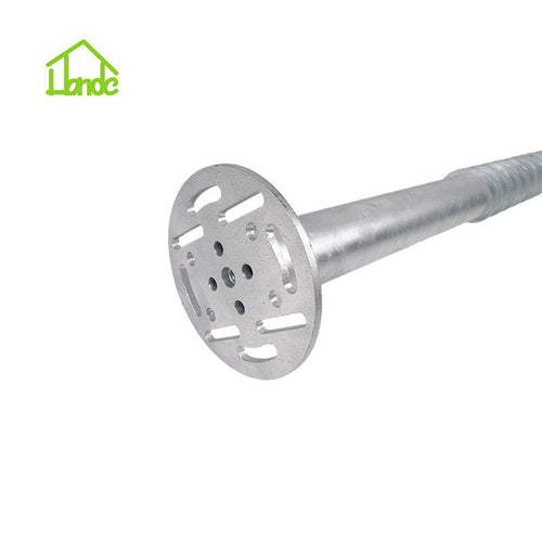 F-series fixed-flange ground screw installed on site - application photo for F76X2000